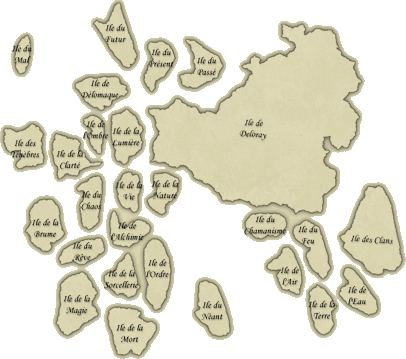 Carte des �les de l'archipel d'Ill�ranyne, cliquez pour agrandir.