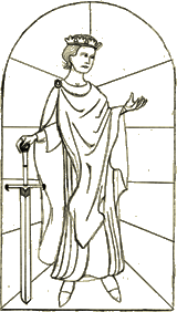 Le jeune roi Khear, d�tail d'un vitrail du palais de Mevyran, par SLo.